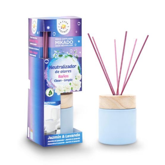 Αρωματικό χώρου με sticks που απορροφά την κακοσμία γιασεμί λεβάντα 100ml Corona di fiori